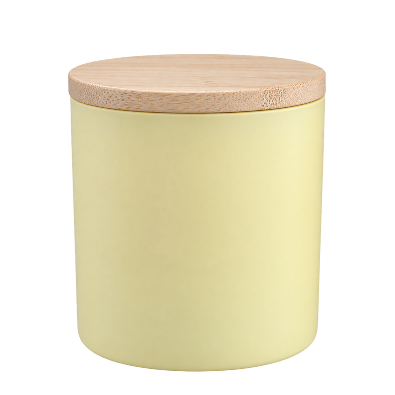 Envase Miel Mate — amarillo mate, tapa bambú