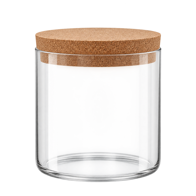 Envase Corcho Natural 400ml — vidrio cristal, tapa corcho